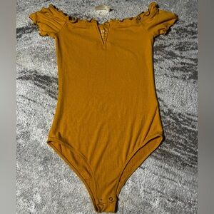 Mustard One Piece Bodysuit
